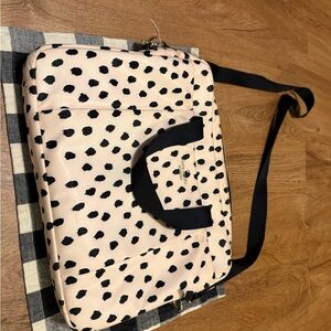 Kate Spade Black and Cream Polka Dot Laptop Bag